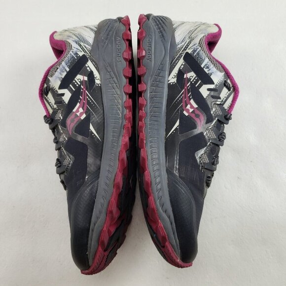 Saucony Peregrine 8 Running Shoe Womens 10.5 Black Vibram Trail Ice Snow Sneaker - Picture 5 of 13